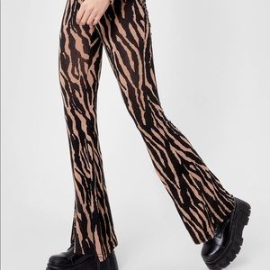 nasty gal zebra flare legging pants NWOT